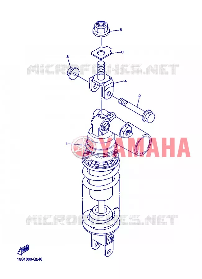 REAR SHOCK ABSORBER Yamaha MOTO 600 2013 R6  YZF-R6