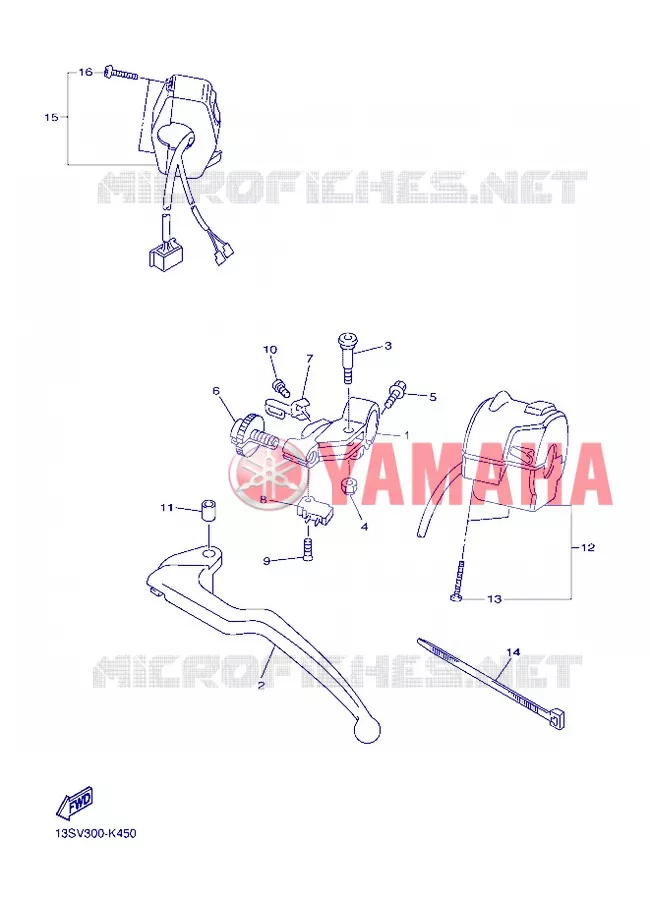 SWITCH / LEVER Yamaha MOTO 600 2013 R6  YZF-R6
