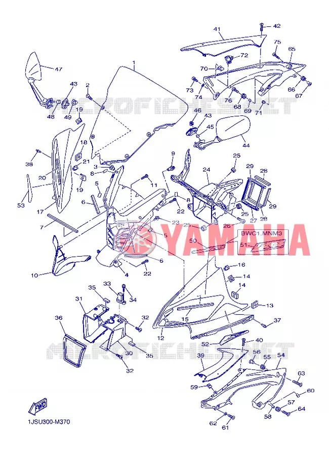 COVER 1 Yamaha MOTO 600 2013 R6  YZF-R6