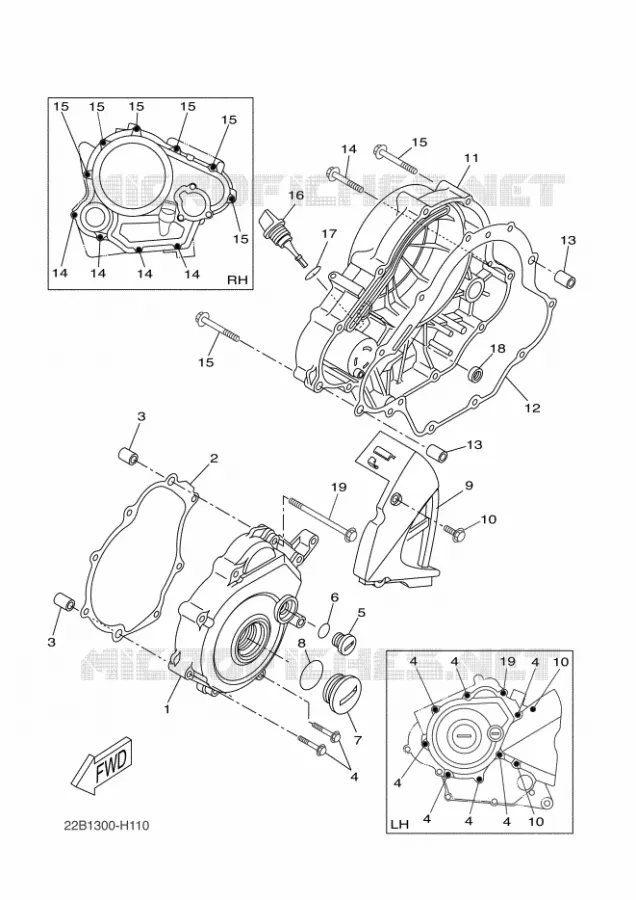 COVER - ENGINE 1 Yamaha MOTO 125 2011 WR-R  WR125R