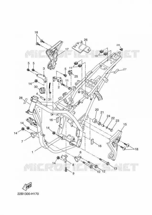 FRAME Yamaha MOTO 125 2011 WR-R  WR125R