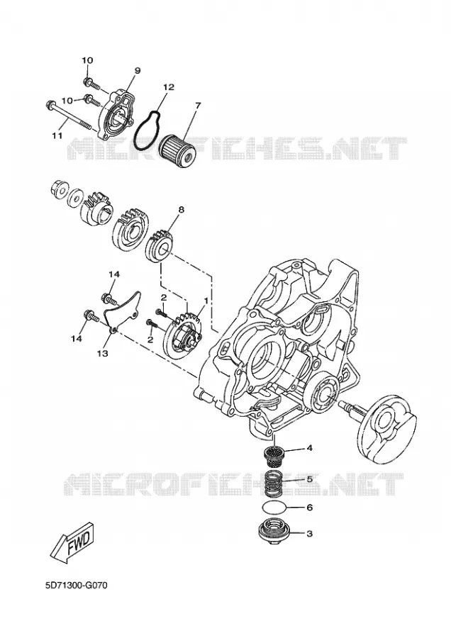 OIL PUMP Yamaha MOTO 125 2011 WR-R  WR125R