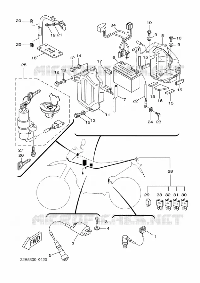 ELECTRICAL 1 Yamaha MOTO 125 2011 WR-R  WR125R