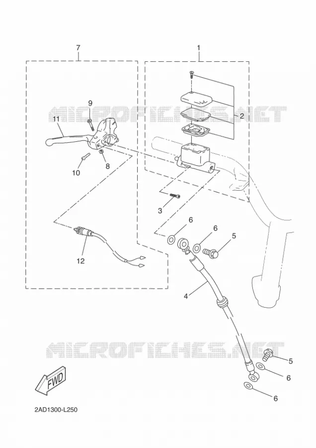 FRONT BRAKE MASTER CYLINDER Yamaha SCOOTER 50 2012 JOG R  CS50