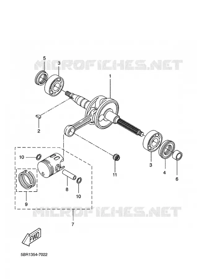 CRANKSHAFT / PISTON Yamaha SCOOTER 50 2012 JOG R  CS50