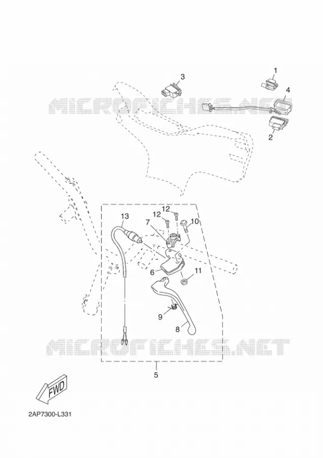 SWITCH / LEVER Yamaha SCOOTER 50 2012 NEOS  YN50