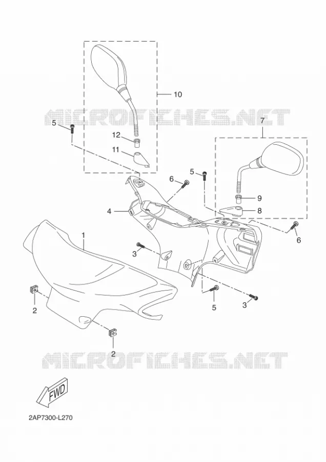 COVER 1 Yamaha SCOOTER 50 2012 NEOS  YN50