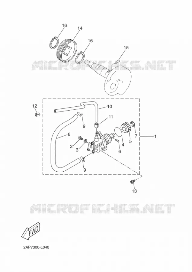 OIL PUMP Yamaha SCOOTER 50 2012 NEOS  YN50