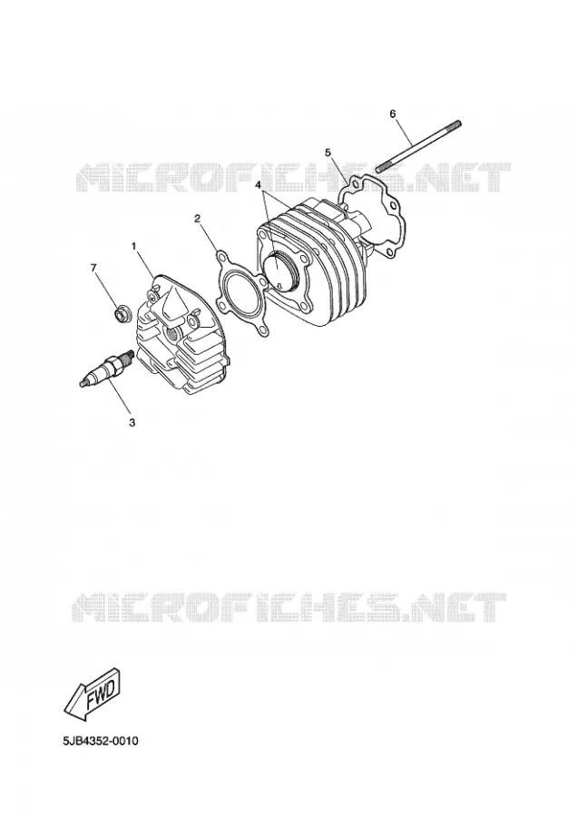 CYLINDER Yamaha SCOOTER 50 2012 NEOS  YN50