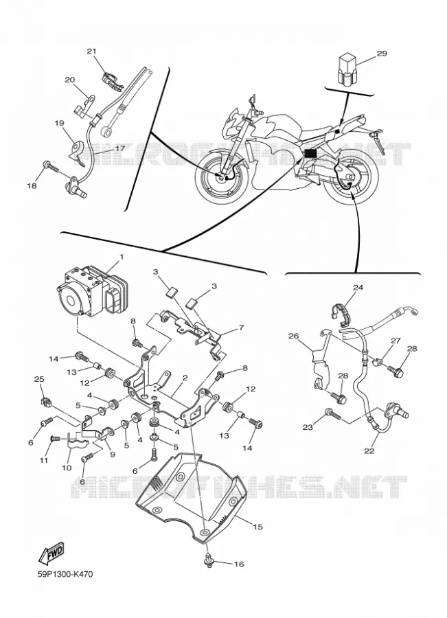 ELECTRICAL 3 Yamaha MOTO 800 2012 FZ8 ABS  FZ8-NA