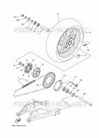 REAR WHEEL for Yamaha MT09 2014