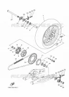 REAR WHEEL for Yamaha MT07 2014