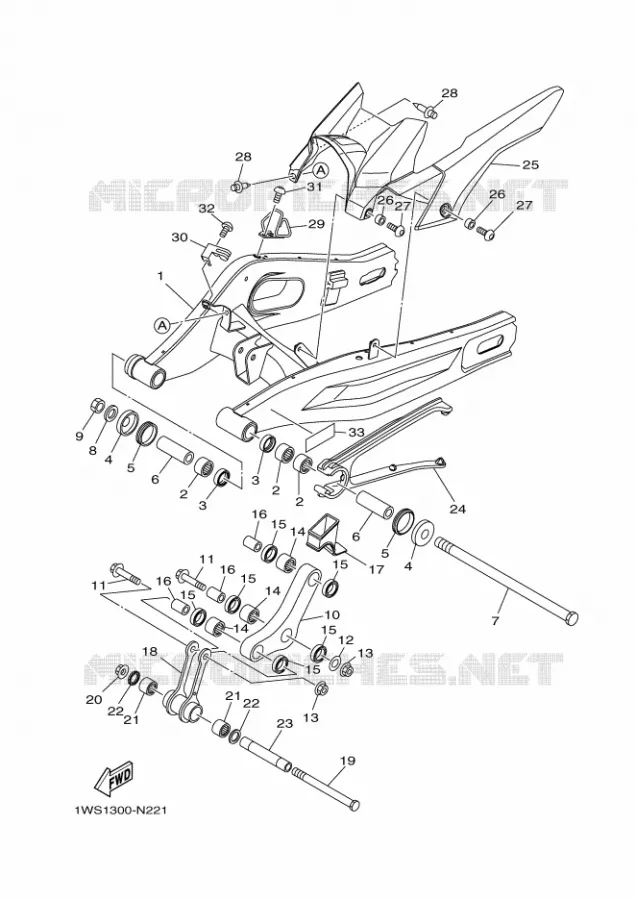 SWINGARM Yamaha MOTO 700 2014 MT07 ABS  MT07A