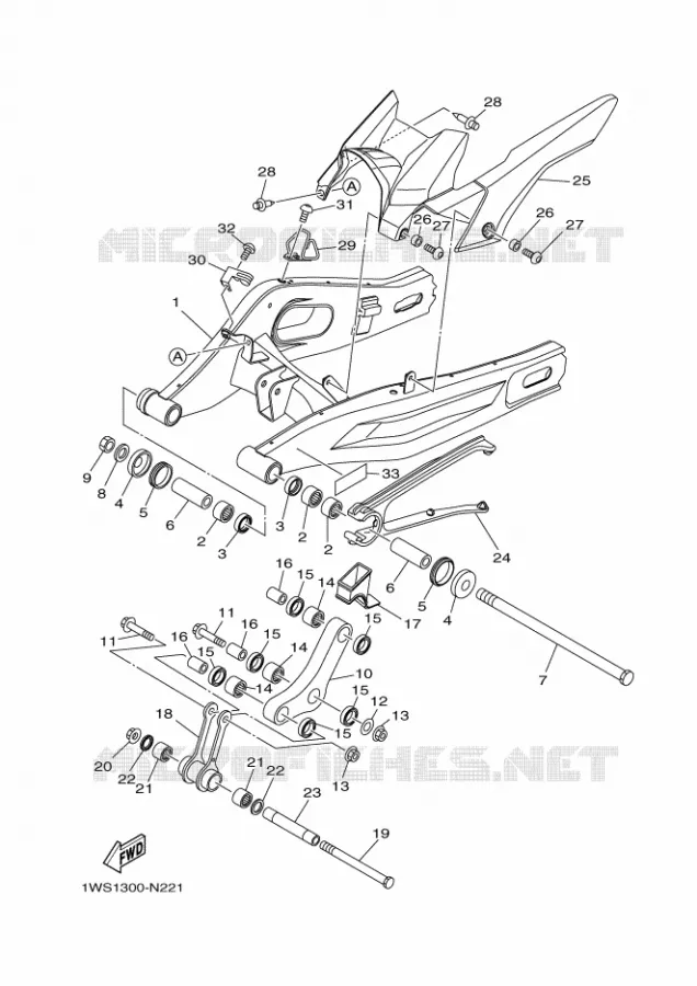 SWINGARM Yamaha MOTO 700 2014 MT07 ABS  MT07A