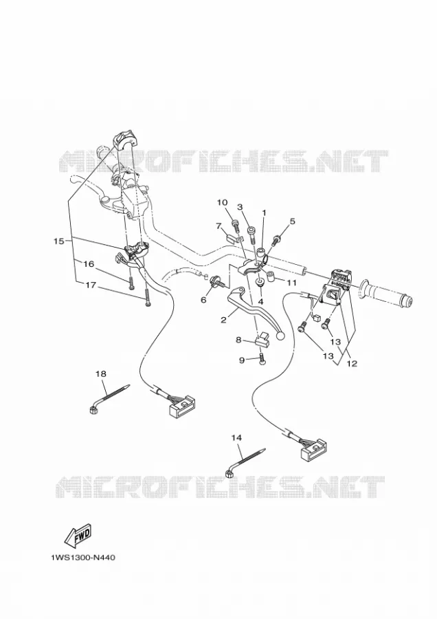 SWITCH / LEVER Yamaha MOTO 700 2014 MT07 ABS  MT07A
