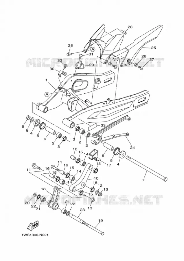 SWINGARM Yamaha MOTO 700 2014 MT07 ABS  MT07A