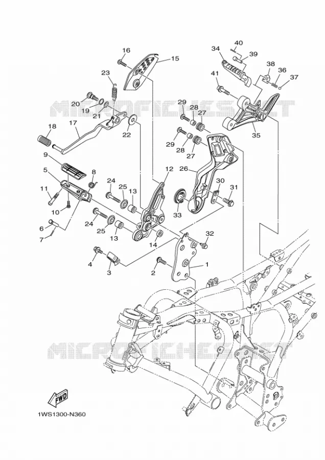 STAND / FOOTREST 2 Yamaha MOTO 700 2014 MT07 ABS  MT07A