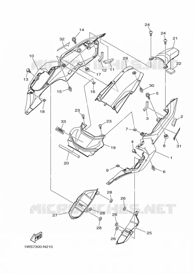 SIDE COVER Yamaha MOTO 700 2014 MT07 ABS  MT07A
