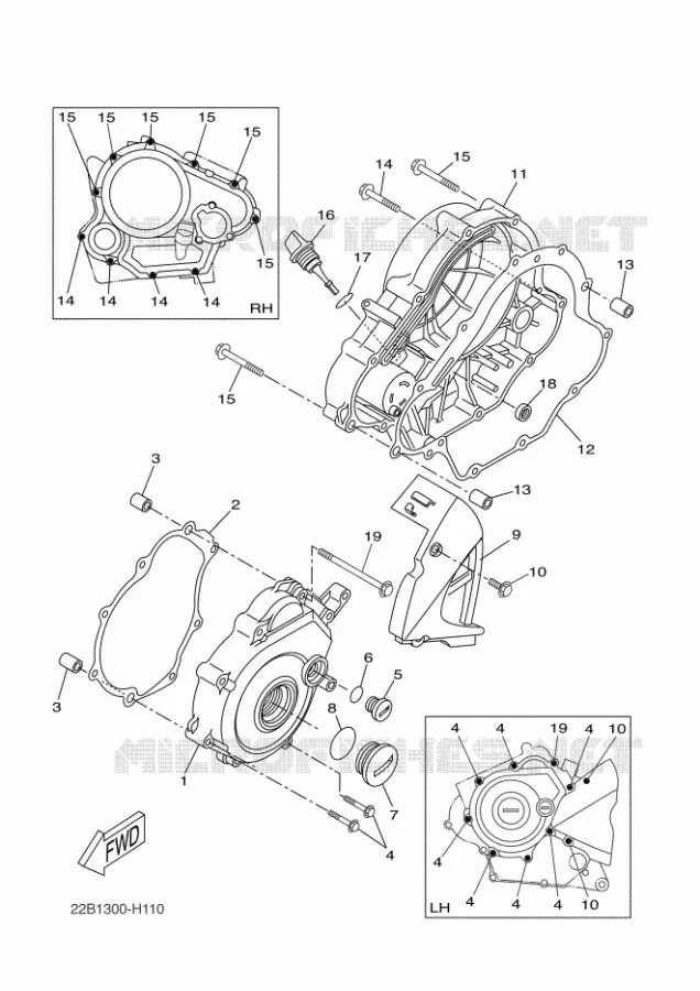 COVER - ENGINE 1 Yamaha MOTO 125 2014 WR-R  WR125R