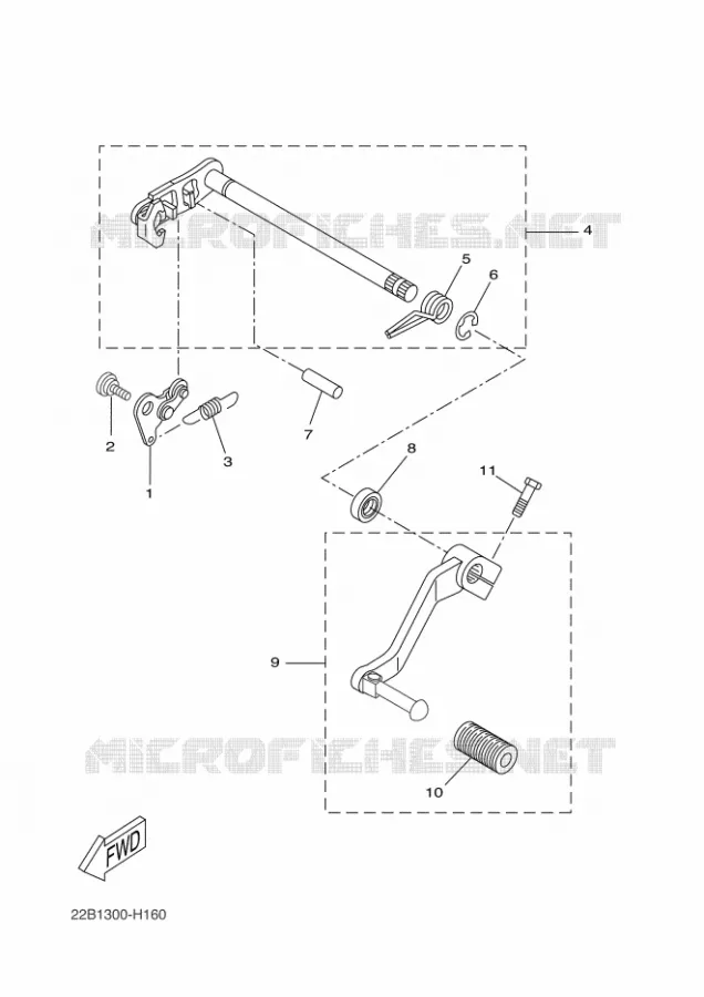 GEAR SHIFT SHAFT / LEVER Yamaha MOTO 125 2014 WR-R  WR125R