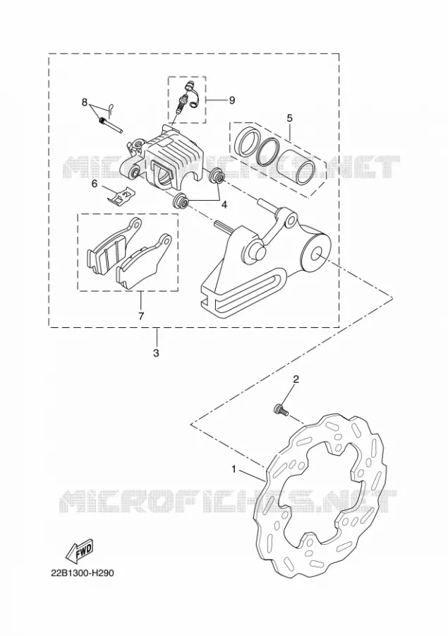 REAR BRAKE CALIPER Yamaha MOTO 125 2014 WR-R  WR125R