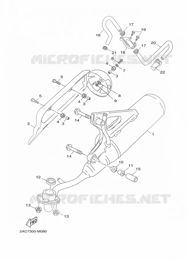 EXHAUST Yamaha SCOOTER 50 2014 NEOS 4T  YN50F