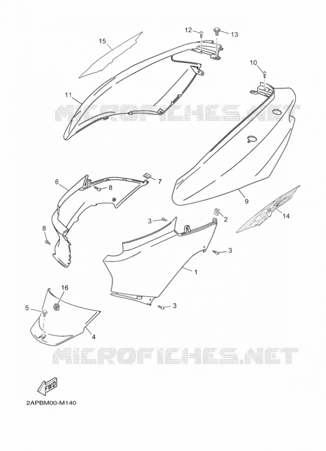 SIDE COVER Yamaha SCOOTER 50 2014 OVETTO  YN50