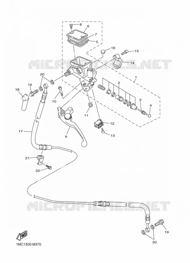 CLUTCH MASTER CYLINDER Yamaha MOTO 1300 2014 FJR  FJR1300AE