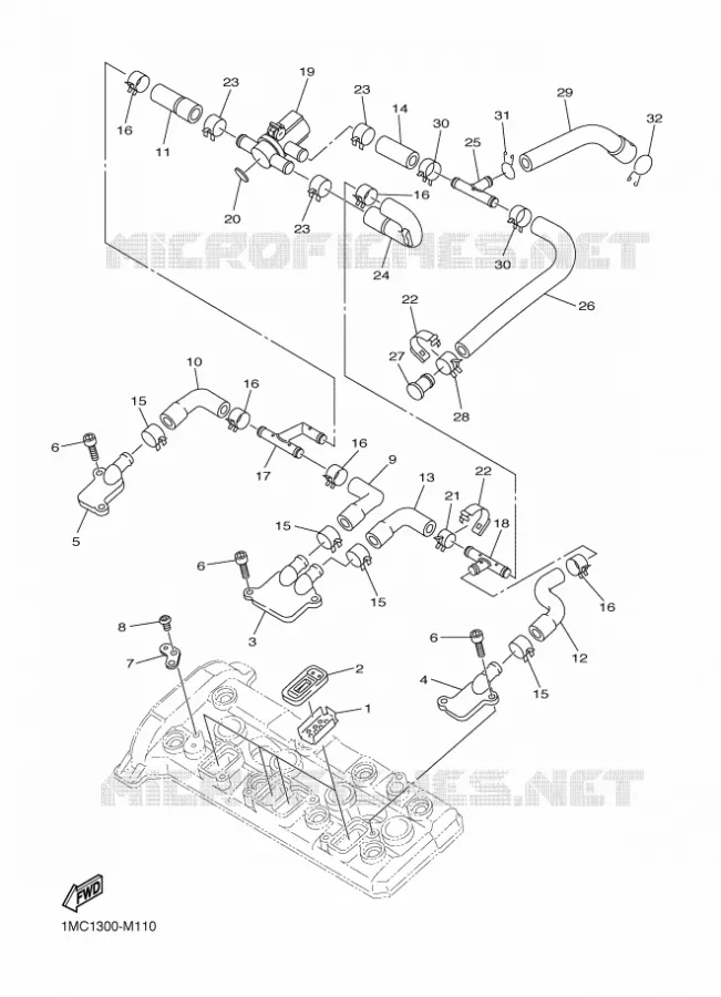AIR INDUCTION SYSTEM AIS Yamaha MOTO 1300 2014 FJR  FJR1300AE