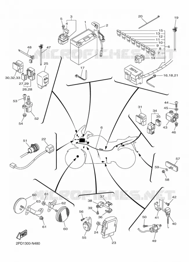 ELECTRICAL 2 Yamaha MOTO 1300 2014 FJR  FJR1300AE