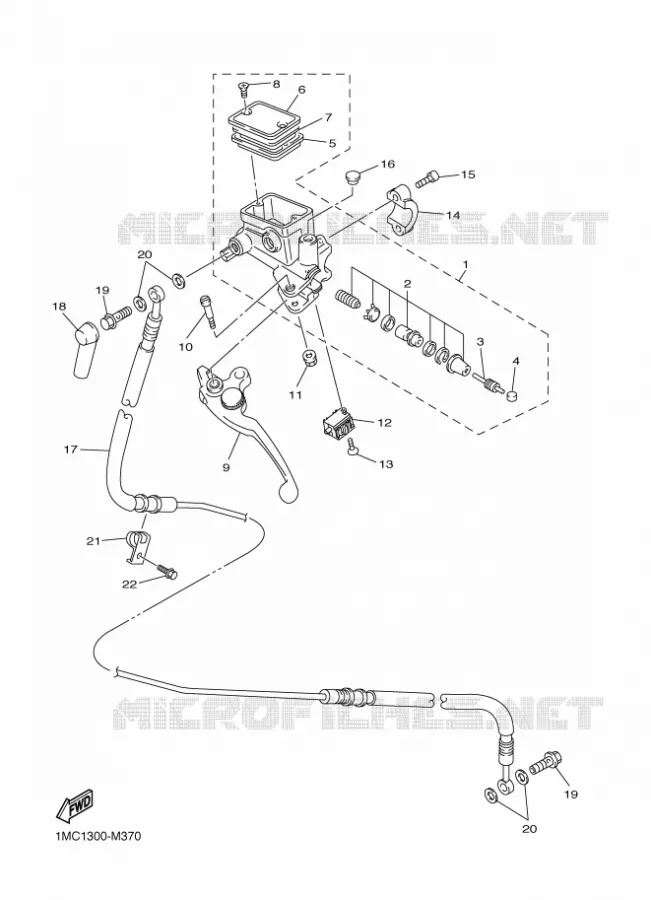 CLUTCH MASTER CYLINDER Yamaha MOTO 1300 2014 FJR  FJR1300AE