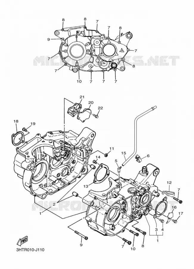 CRANKCASE Yamaha MOTO 400 2014 SR  SR400