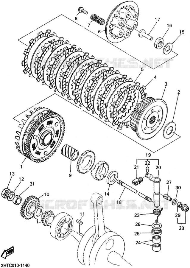 STARTER CLUTCH Yamaha MOTO 400 2014 SR  SR400