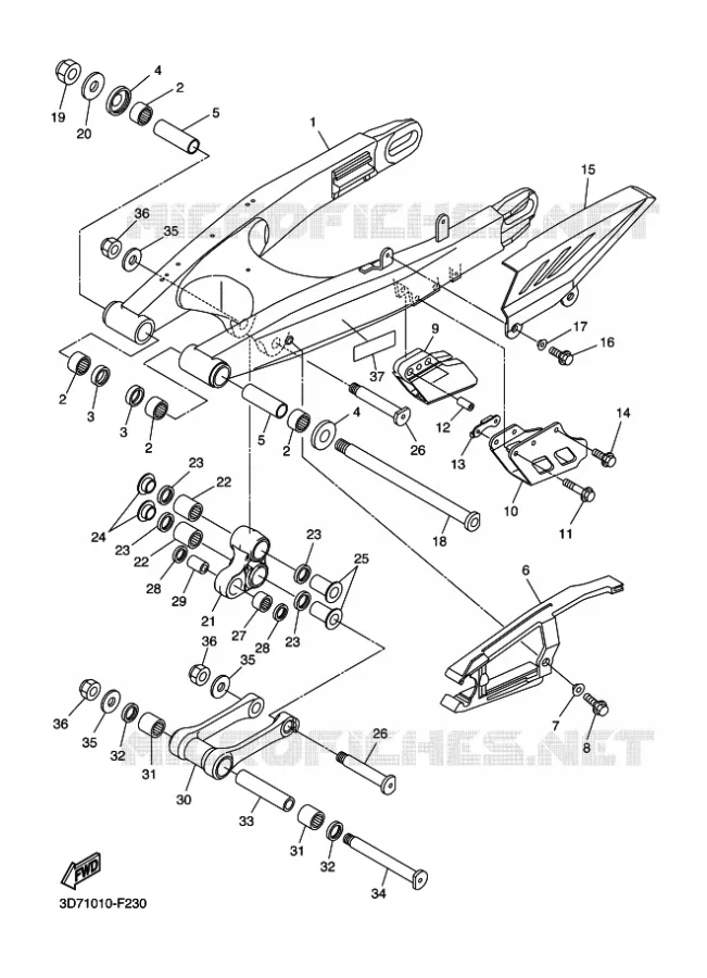 SWINGARM Yamaha MOTO 250 2014 WRX  WR250X