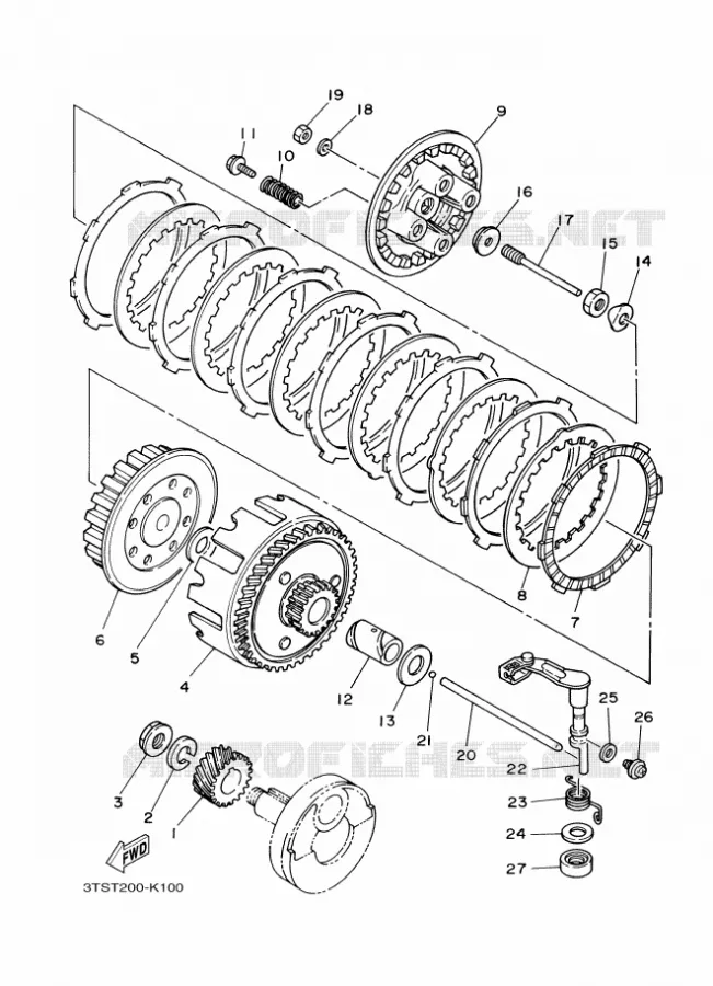 STARTER CLUTCH Yamaha MOTO 175 2014 DT  DT175