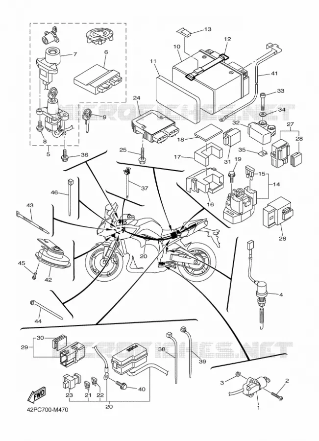 ELECTRICAL 2 Yamaha MOTO 800 2014 FAZER  FZ8-S