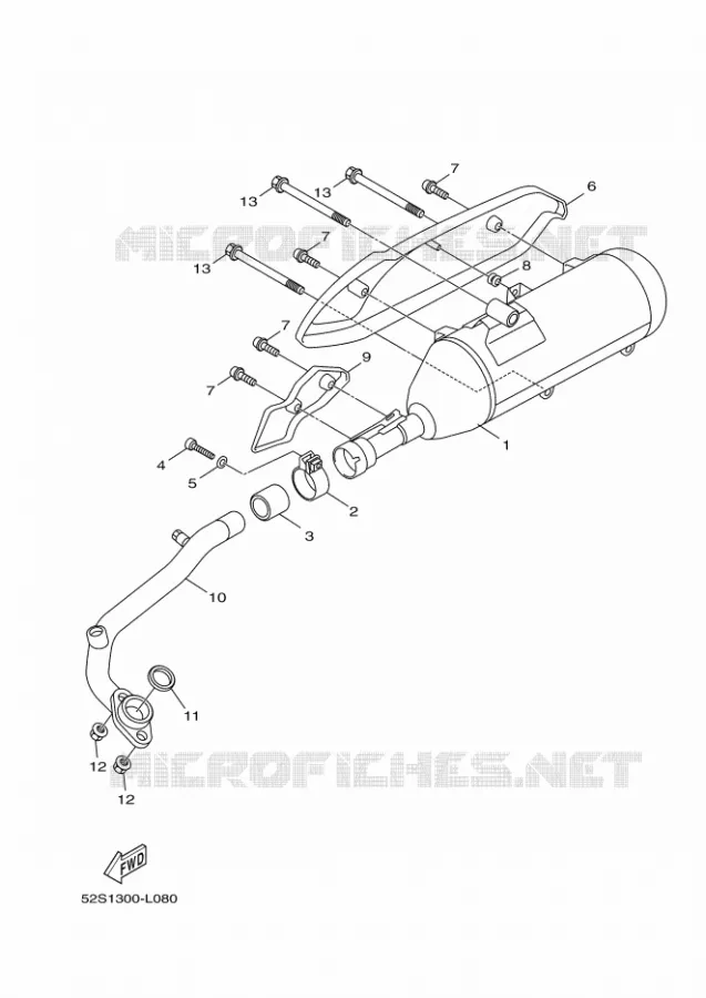 EXHAUST Yamaha SCOOTER 151 2014 XENTER  HW151
