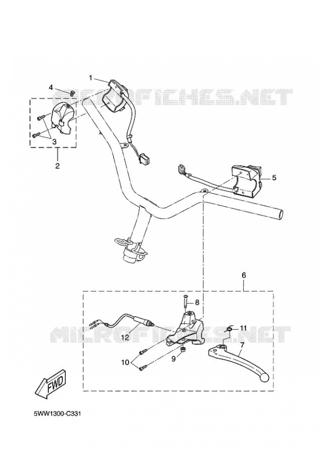 SWITCH / LEVER Yamaha SCOOTER 50 2014 BWS  CW50