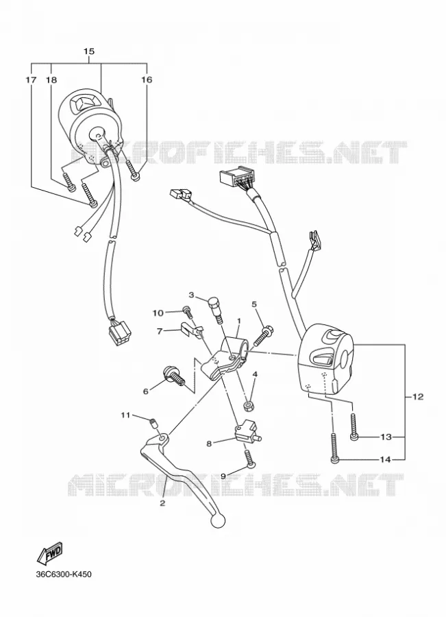SWITCH / LEVER Yamaha MOTO 600 2015 XJ6  XJ6F