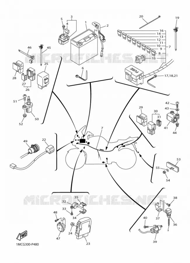 ELECTRICAL 2 Yamaha MOTO 1300 2015 FJR  FJR1300A
