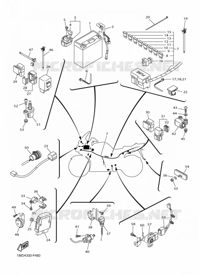 ELECTRICAL 2 Yamaha MOTO 1300 2015 FJR  FJR1300AS