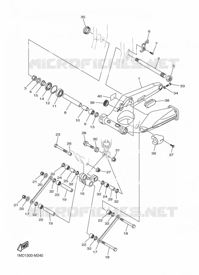 SWINGARM Yamaha MOTO 1300 2015 FJR  FJR1300AS