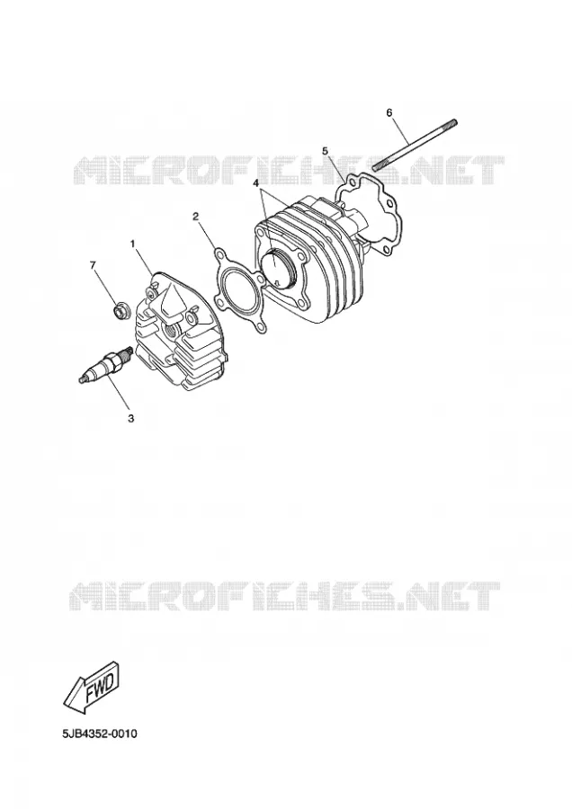 CYLINDER Yamaha SCOOTER 50 2015 NEOS  YN50