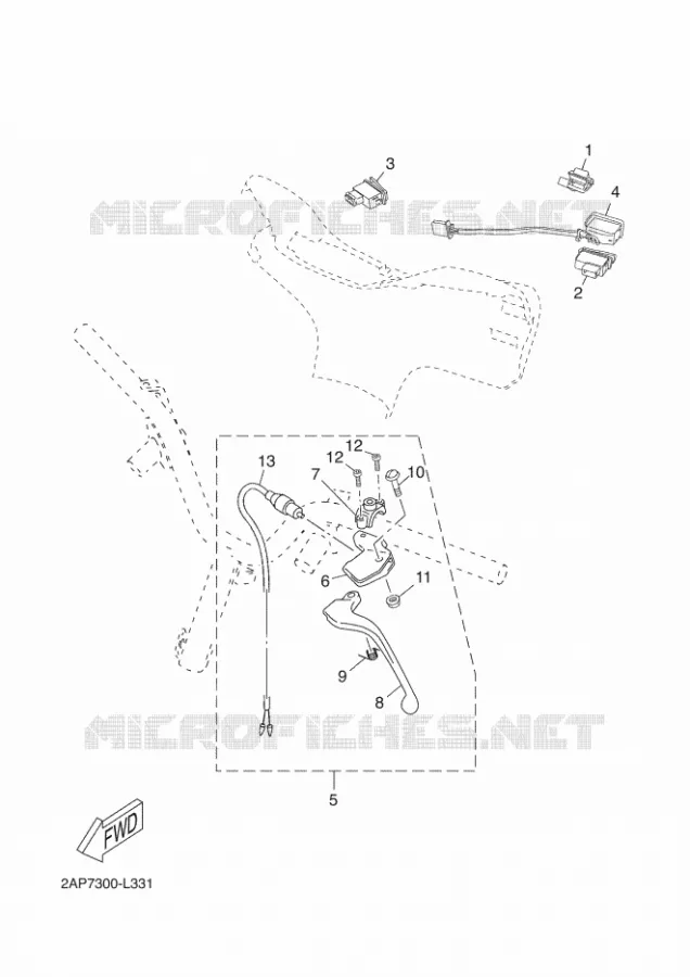 SWITCH / LEVER Yamaha SCOOTER 50 2015 OVETTO  YN50
