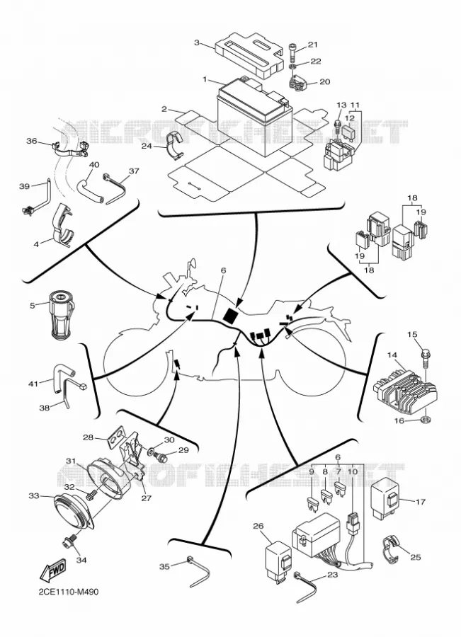 ELECTRICAL 2 Yamaha MOTO 1700 2015 VMAX  VMX17