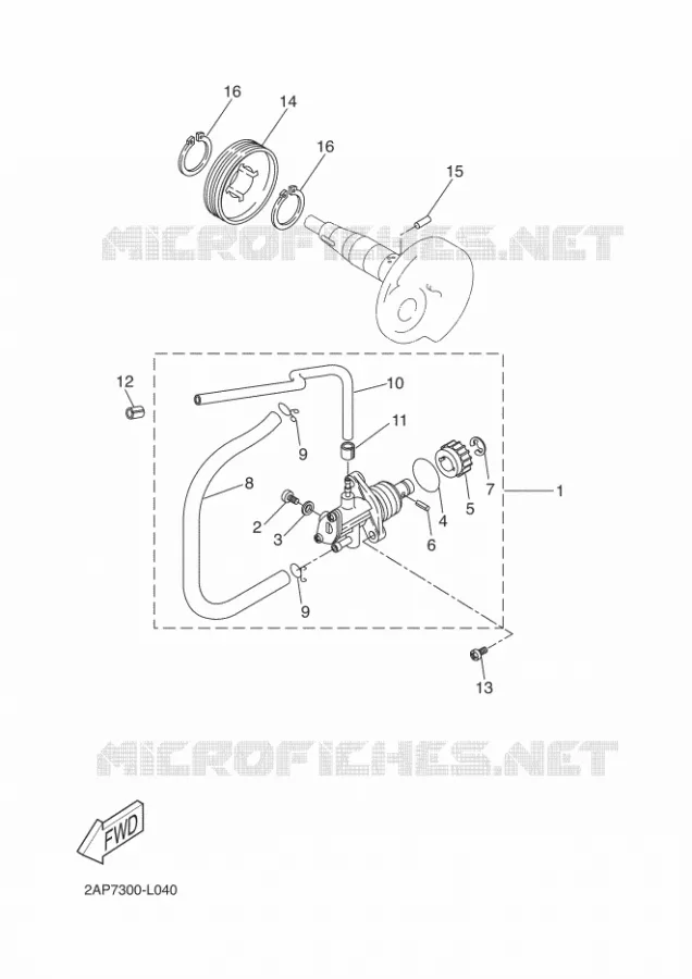 OIL PUMP Yamaha SCOOTER 50 2016 NEOS  YN50