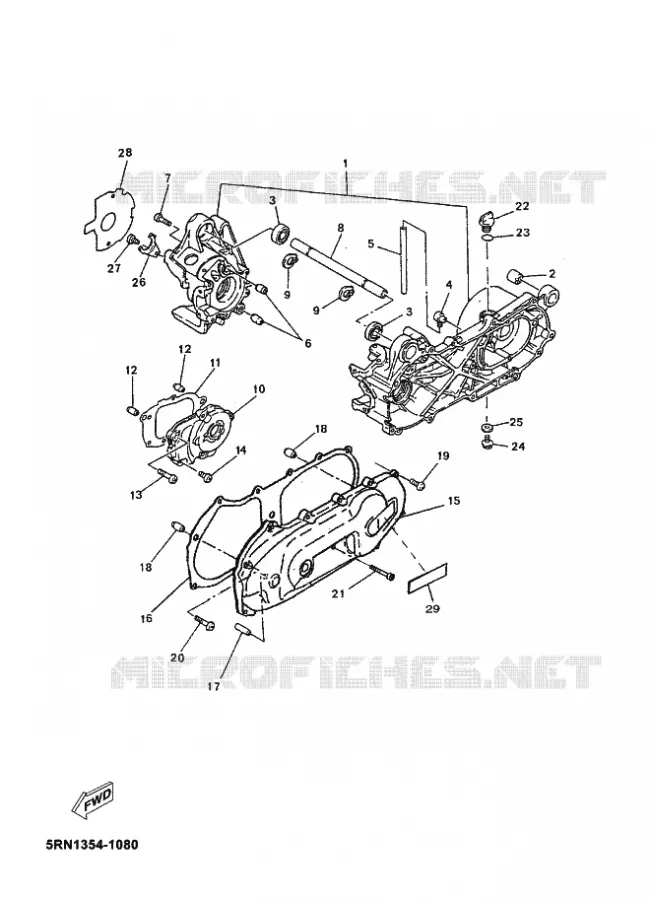 CRANKCASE Yamaha SCOOTER 50 2010 NEOS  YN50NEOS