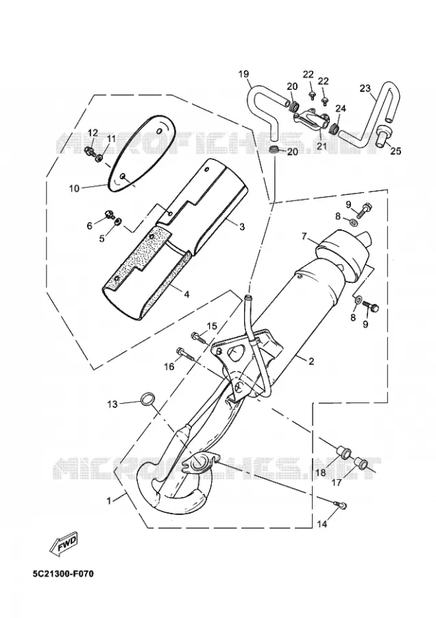 EXHAUST Yamaha SCOOTER 50 2010 NEOS  YN50NEOS