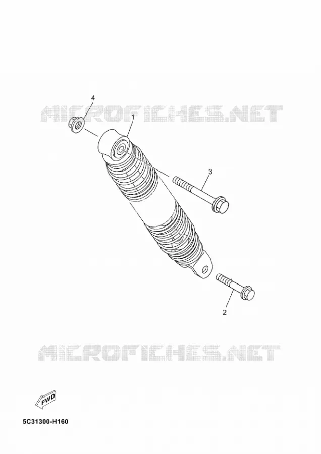 REAR SHOCK ABSORBER Yamaha SCOOTER 50 2010 NEOS 4T  YN50FNEOS 50 4ST