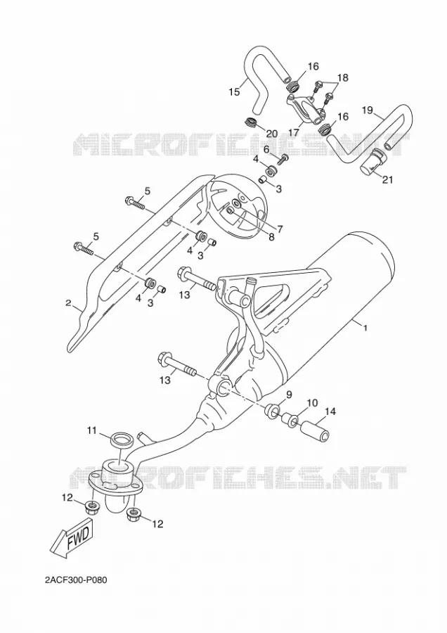 EXHAUST Yamaha SCOOTER 50 2015 NEOS LA POSTE  YN50FT